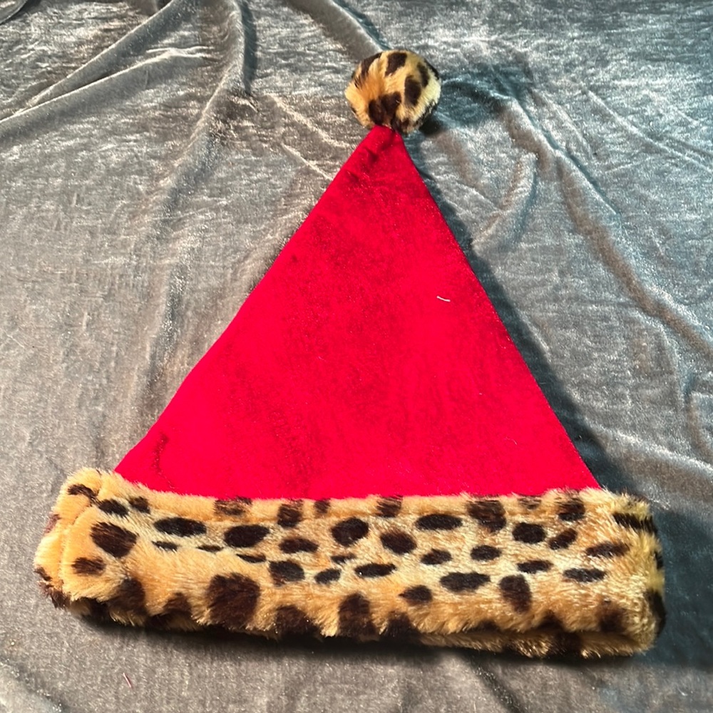 Leopard Santa Hat